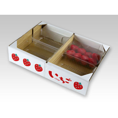 ヤマニパッケージ L-2441 イラストイチゴ4P セパレート 100枚(50×2) 641614 1ケース(100枚入(50枚×2袋))（直送品）