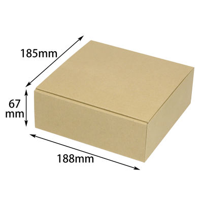 ヤマニパッケージ お好みBOX3両面クラフト正方形 100枚(10×10) EE-522 1ケース(100枚入(10枚×10袋))（直送品）