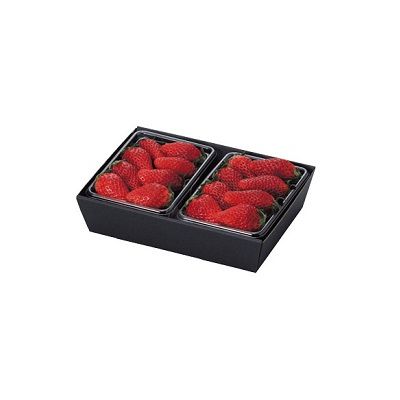 ヤマニパッケージ L-453 イチゴパック2P用 黒トレー　300枚(10×30)（直送品）