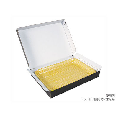 ヤマニパッケージ NK-441 黒木目宅配箱 大 浅口 100枚(25×4) 1ケース(100枚入(25枚×4袋))（直送品）