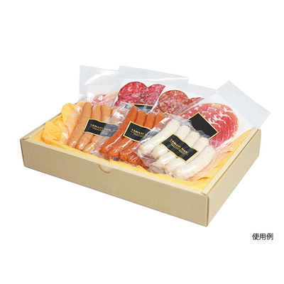 ヤマニパッケージ 17-19 ソーセージ箱 特大 不織布台紙付き 50枚 1ケース(50枚入(50枚×1袋))（直送品）