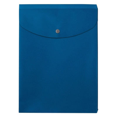 プラス エンベロープ マチ付縦 FL120CH 青 10枚　1パック（直送品）