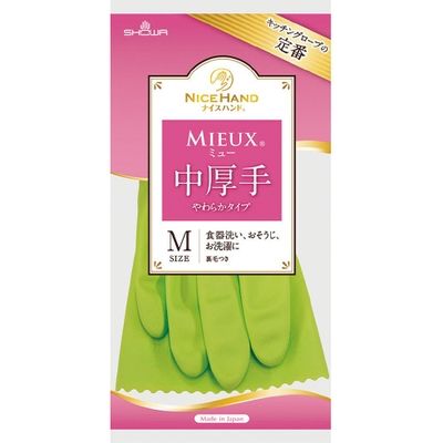 ショーワグローブ ナイスハンドミュー中厚手M グリーン 10双 1セット(5パック)（直送品）