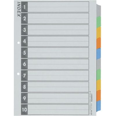 ジョインテックス インデックスA4S 5色10山 50組 D026J-10Y10 1箱（直送品）