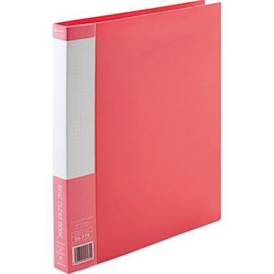 ジョインテックス リング式クリアーブック 赤10冊 D051J-10RD 1セット(5箱)（直送品）