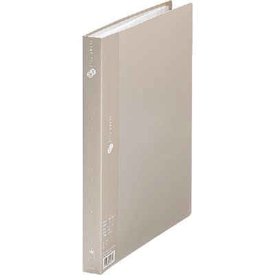 プラス クリアーファイル40P FC-124EL A4S 灰 10冊 1セット（直送品）