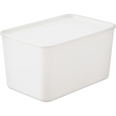 アイリスオーヤマ フタ付き積み重ねボックス45D　ホワイト FTB-45D 3個（直送品）