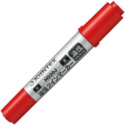 ジョインテックス 油性ツインマーカー太 赤1本 H020J-RD 1セット(30本)（直送品）