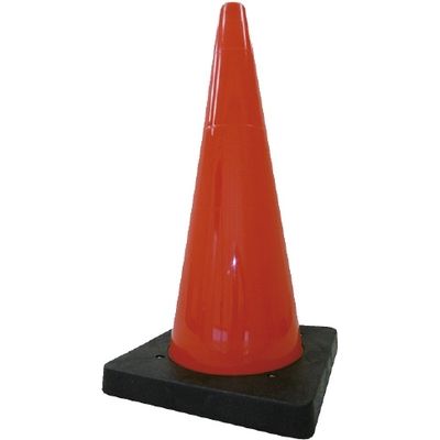 樹脂製コーンベット付三角コーン 赤 PCC-3K　10本 熱田資材（直送品）