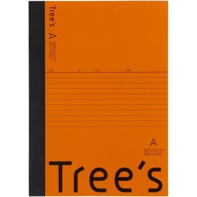 日本ノート Trees B5 A罫30枚 オレンジ 10冊 UTR3AOR(10) 1セット(3セット)（直送品）