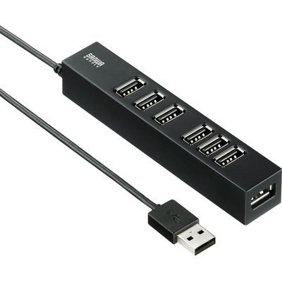 サンワサプライ USB2.0ハブ(7ポート) USB-2H701BKN 1個（直送品）