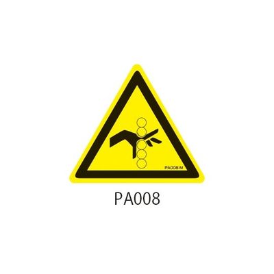 セフティデンキ PAシリーズ 三角ラベル Mサイズ 巻き込み注意 PA008-M 1式(50枚) 63-5603-85（直送品）