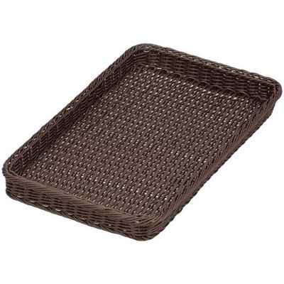 アズワン PPラタン ベーカリーバスケット 薄型30型 ダークブラウン BBー4030ーDBR 63-7151-50 1個（直送品）