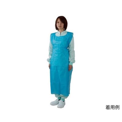 川西工業 ポリエチエプロンスタンダード 50枚入 ブルー S 4441 1パック(50枚) 63-7944-37（直送品）