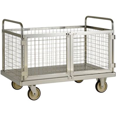 テックサス 金網付きステンレス台車 MD-1275E 1台 64-0785-60（直送品）