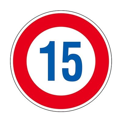 日本緑十字社 道路標識(構内用) 制限速度15キロ 道路323ー15K(AL) 反射タイプ アルミ製 133672 1枚（直送品）