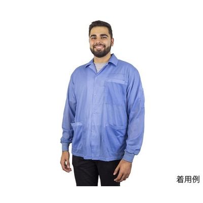 DESCO JAPAN スモック STATSHIELD ジャケットタイプ ニット袖口 青 S 73750 1枚 64-2942-51（直送品）