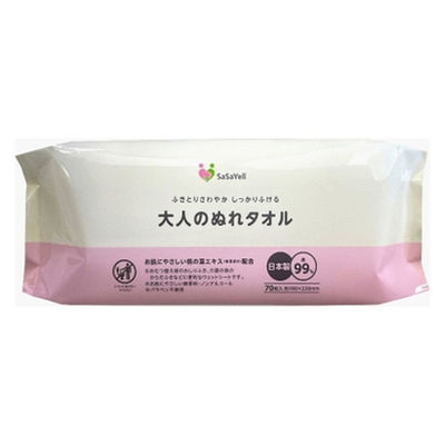 JEL SASAYELL大人のぬれタオル 4957434009146 70枚×20点セット 昭和紙工（直送品）