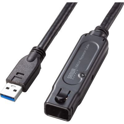 サンワサプライ USB3.2アクティブリピーターケーブル15m(抜け止めロック機構付き) KB-USB-RLK315 1個（直送品）