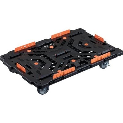 TRUSCO 連結式樹脂製平台車 ビートル 900X600 自在5輪 内2輪ストッパー付 コボレ止めセット付 BT900KJ5S2-E100（直送品）