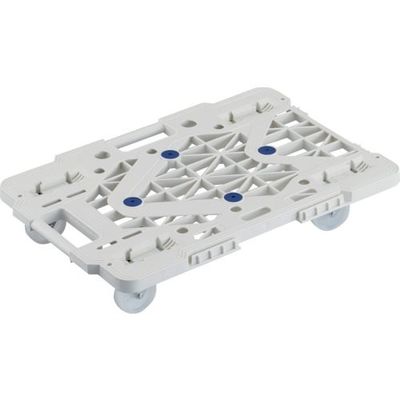 TRUSCO 樹脂製平台車 連結式ルートバン メッシュタイプ 615X415 ナイロン車輪 オール自在 白 MPK-600NJ-W 1台（直送品）