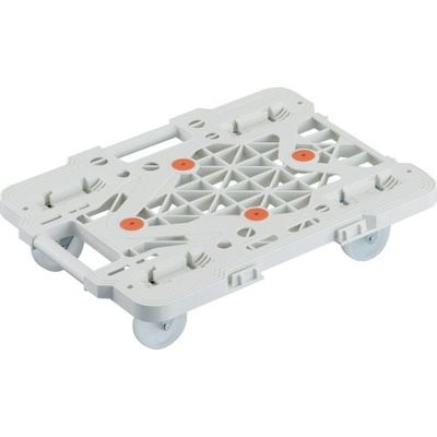 トラスコ中山 TRUSCO 樹脂製平台車 連結式ルートバン メッシュタイプ 515X385 ナイロン車輪 白 MPK-500N-W 1台（直送品）