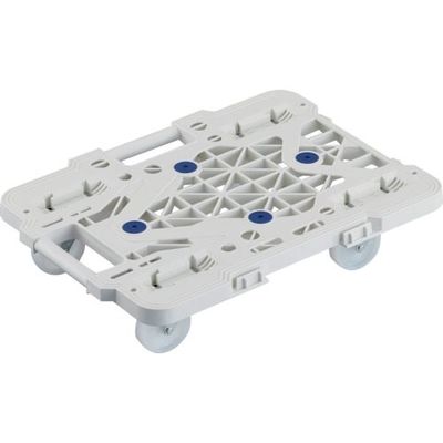 TRUSCO 樹脂製平台車 連結式ルートバン メッシュタイプ 515X385 ナイロン車輪 オール自在 白 MPK-500NJ-W 1台（直送品）