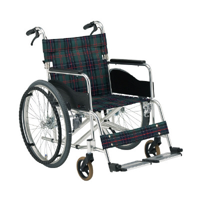 松永製作所 車いす（自走・アルミ）背折れ・ワイド AR-280 1台 23-2515-01-03（直送品）