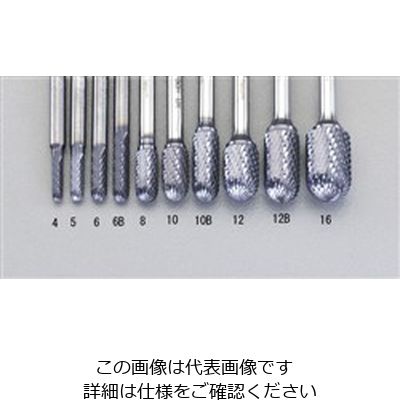 エスコ 6x25mm/6mm軸 [Coated]超硬バー EA819VB-6B 1セット(2本)（直送