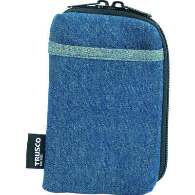 トラスコ中山 TRUSCO 【売切廃番】 デニムスマホケース 2ポケット ブルー TDC-S101 1個 769-0070（直送品）