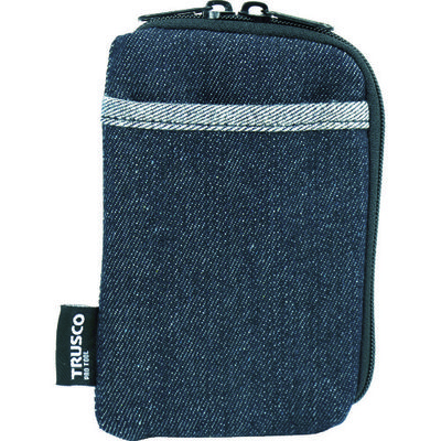 トラスコ中山 TRUSCO 【売切廃番】 デニムスマホケース 2ポケット ブラック TDC-S102 1個 769-0088（直送品）