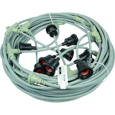 長谷川製作所 HASEGAWA 分岐ケーブル ESTシリーズ 20m 防水ソケット×10 EST1-20M-10L 1本 762-1086（直送品）