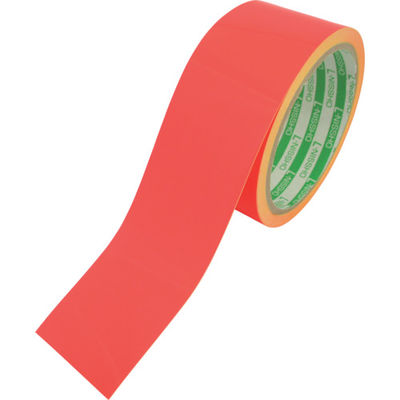 日東電工 日東エルマテ 蛍光テープ 45mm×5m レッド LK-45R 1巻 495-5676（直送品）