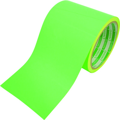 日東電工 日東エルマテ 蛍光テープ 90mm×5m グリーン LK-90GN 1巻 495-5684（直送品）