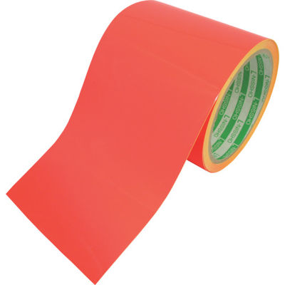 日東電工 日東エルマテ 蛍光テープ 90mm×5m レッド LK-90R 1巻 495-5714（直送品）