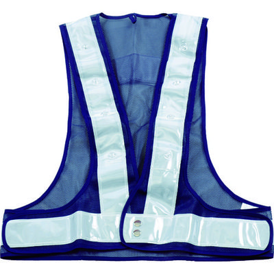 トラスコ中山 TRUSCO LED付安全ベスト ネイビー×反射材シルバー 青色LED TFAB-02 1着 764-7077（直送品）