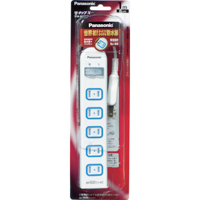 パナソニック Panasonic 延長コード ザ・タップX 一括防水スイッチ付 3個口 1mコード付 WHA25132WKP 1個（直送品）