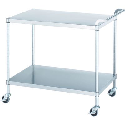シンコー ステンレスワゴン(SUS430) 天地2段タイプ φ75ウレタン車 900×600×800 M02-9060-U75 1台(1個)（直送品）