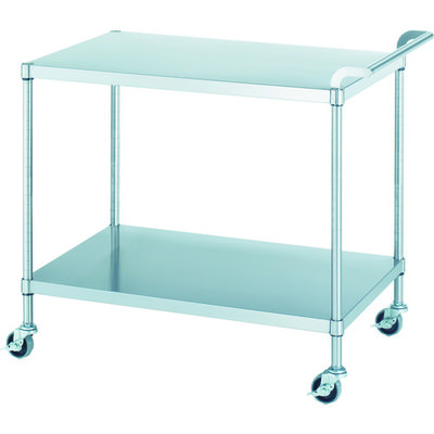 シンコー ステンレスワゴン(SUS430) 天地2段タイプ φ75ウレタン車 750×450×800 M02-7545-U75 1台(1個)（直送品）