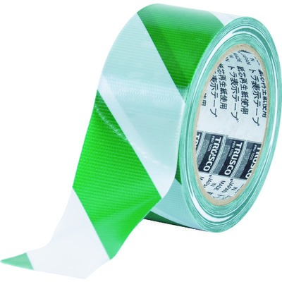 トラスコ中山 TRUSCO トラ表示テープ 50mm×25m ホワイト・グリーン TRTR-5025WG 1巻 765-4120（直送品）