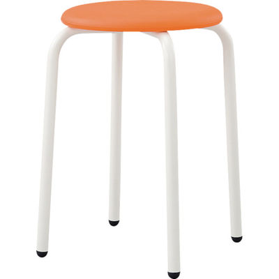 ホウトク アイリスチトセ 丸スツール CRSー42P オレンジ CRS-42P-OG 1脚(1台) 772-3644（直送品）