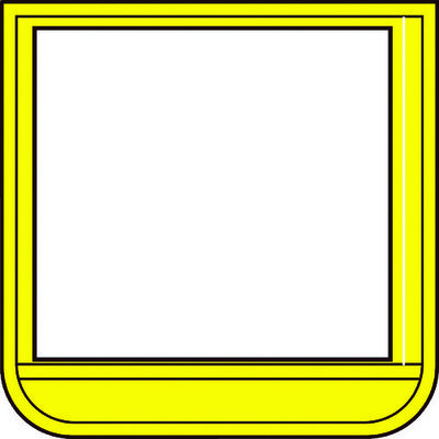 トラスコ中山 TRUSCO ポケット胸章黄・軟質ビニール・60×60mm T368-13 1枚 768-3715（直送品）