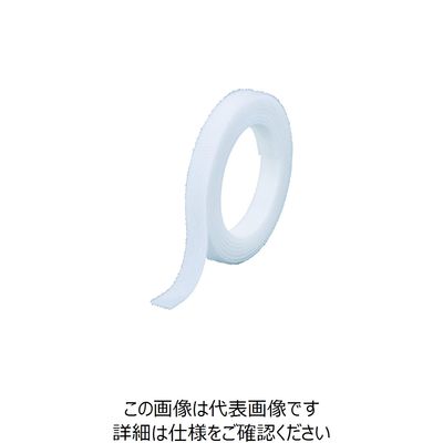 トラスコ中山 TRUSCO マジックバンド[[R下]]結束テープ両面 幅40mmX長さ10m白 MKT-40100-W 1巻（直送品）