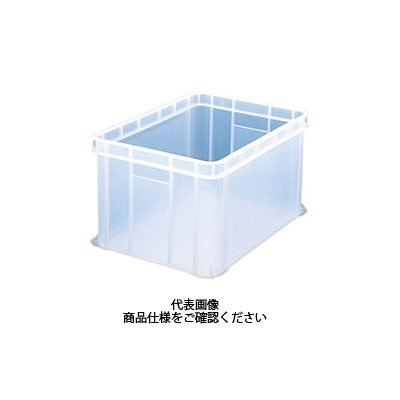 トラスコ中山 TRUSCO S型透明コンテナ 36L 透明ブルー S-36B 1個 759-5905（直送品）