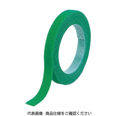 トラスコ中山 TRUSCO マジックバンド[[R下]]結束テープ両面 幅20mmX長さ30m緑 MKT-20W-GN 1巻 754-2224（直送品）