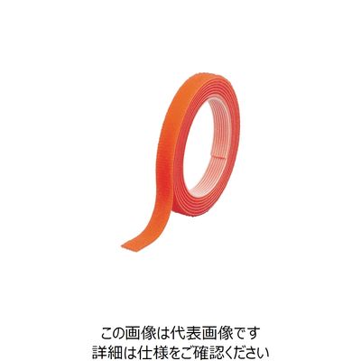 トラスコ中山 TRUSCO マジックバンド[[R下]]結束テープ両面幅20mm長さ5mオレンジ MKT-20V-OR 1巻 754-2071（直送品）