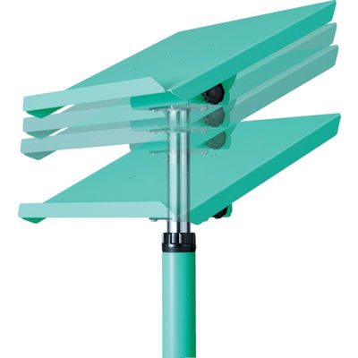 トラスコ中山 TRUSCO ワークサポートスタンド ロック機構付昇降型 キャスター付 ヤンググリーン色 WS-2C-YG 1台（直送品）