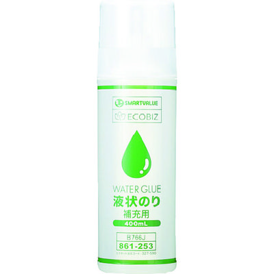プラス JTX 861253)液状のり補充用 400ml B766J 1本 495-3223（直送品）
