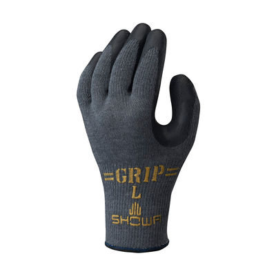 ショーワグローブ ショーワ 天然ゴム背抜き手袋 グリップカーボン ブラック Lサイズ NO318-LBK 1双 770-4208（直送品）