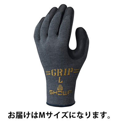 ショーワグローブ ショーワ 天然ゴム背抜き手袋 グリップカーボン ブラック Mサイズ NO318-MBK 1双 770-4216（直送品）